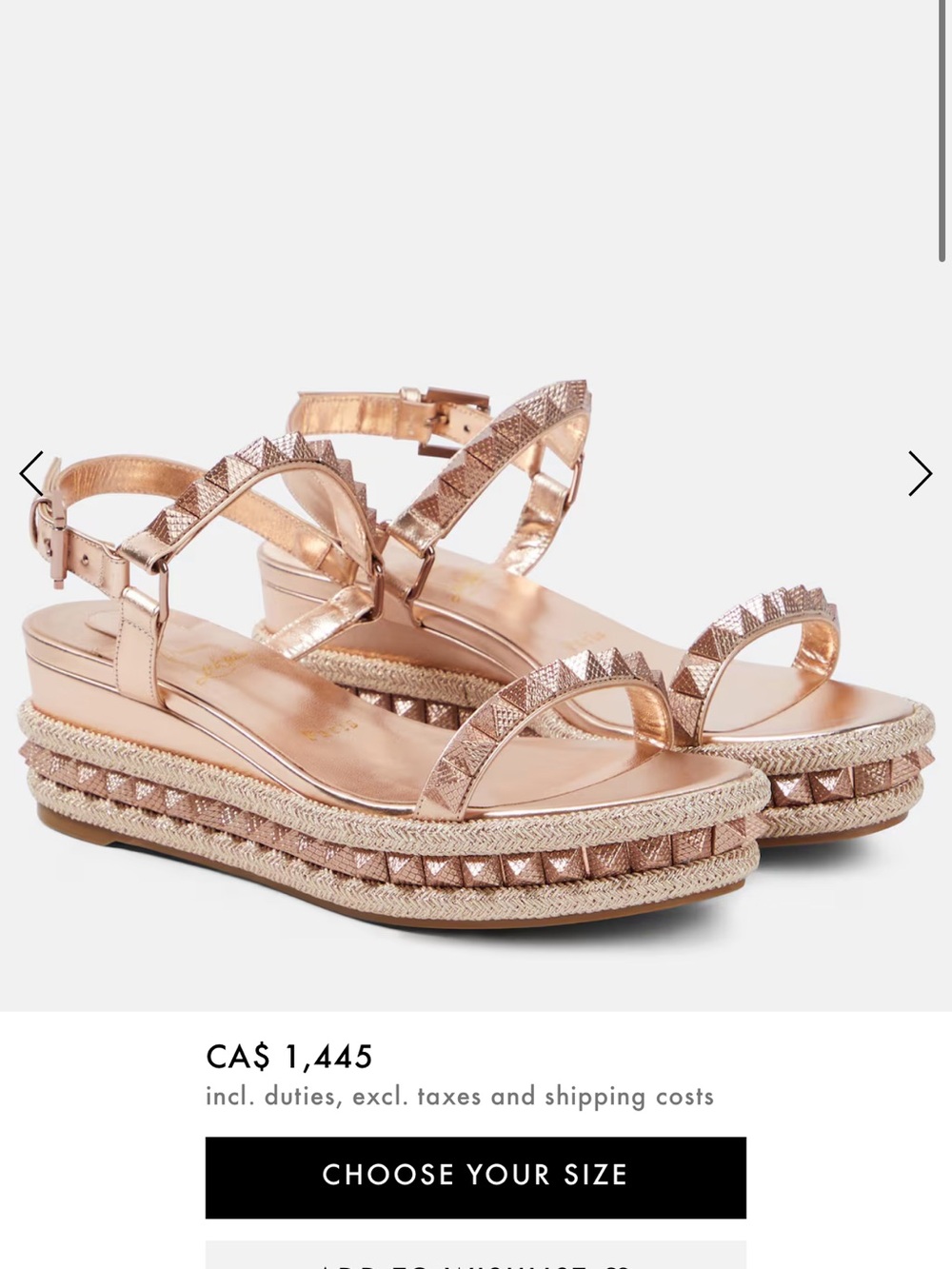 Louis Vuitton Stud-Embellished Platform Sandals